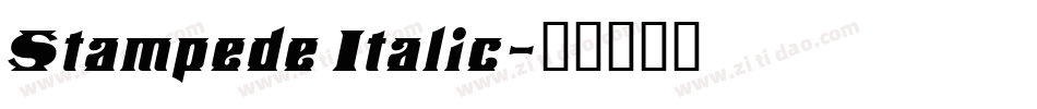 Stampede Italic字体转换